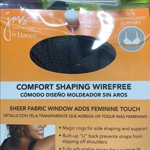 Black wire free bra. New.